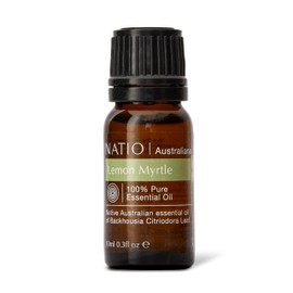 Natio Lemon Myrtle Essential Oil - 10ml, 100% Pure & Natural, Vegan Friendly, Made in Australia