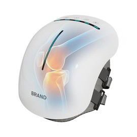 Cordless Knee Massager with Heat, 5 Vibration Modes & 3 Heating Levels, Touch Design, Double Strap Portable Heated Knee Massager Gifts for Men, Women