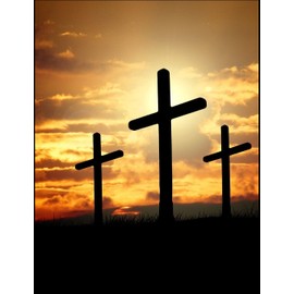 The Cross Christian Inspirational Notebook: 100 Pages 8.5" X 11" Wide Ruled Line Paper