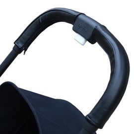 gogolotom Baby Pram PU Leather Handle Cover Compatible with Cybex Eezy S Twist (+) 2 Pushchairs Removable Pram Handle Cover with Zip Opening (for Mum Handle, Black)