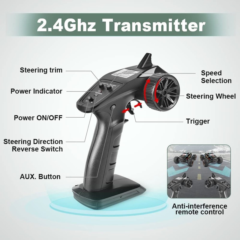 HAIBOXING RC Cars 16889, 1:16 Remote Control Car for Adults,