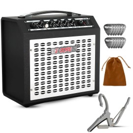 Portable 20W Electric Mini Guitar Amplifier with Built-in 6.5" Speaker Aux Headphone Jack Black & White FinishSize: Size 20W BLK-WH