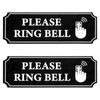 Molain 2PCS Please Ring Bell Sign, Self-Adhesive Ring Doorbell Sign