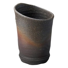 Marui Ceramics Shigaraki-yaki Hechimon Vase, Ceramic Flower Base, Mini, Approximately 8cm, Shoigo Type, Charcoal Kiln Variation, Black, Made in Japan, MR-M216