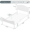 Timy Kids Twin Bed Frame with Wooden Headboard and Footboard,