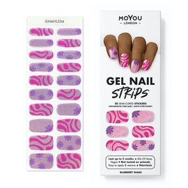 MoYou MOYOU LONDON Semi Cured Gel Nail Strips - 20 Pcs. Spring Nail Wraps for Salon-Quality Manicure - Works with Any UV Lamp - Easy to Apply, Trim, & Remove Gel Stickers