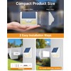 vighep 4 Pack Solar Fence Lights Waterproof, Motion Sensor Deck