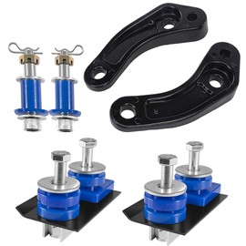Generic Engine Hood Hinge Pivot Bolt Kit 13-04626 Hood Hinge Pivot Bracket Bushing Mount Bracket Kit for Peterbilt 379 378, Reference Number 13-04154, 13-04164, Blue