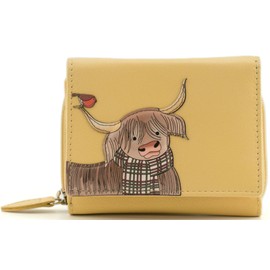 Mala Leather Callum The Coo Collection Small Leather Purse RFID Blocking 3665_23 Yellow