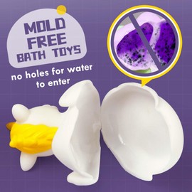KidBloom No Hole Bath Toy, Mildew Free Bath Toy Baby, 4 Pieces Unicorn Water Toys for Children