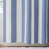 Ohocut Vertical Striped Blue Shower Curtain, Cute Retro Vintage Blue