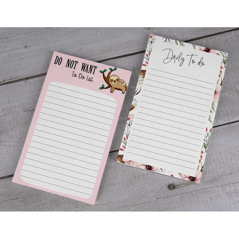 Inkdotpot Pack Of 2 Daily Planner List Undated Notepads, Memo