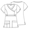 Dickies Gen Flex Women Scrubs Top Mock Wrap Plus Size