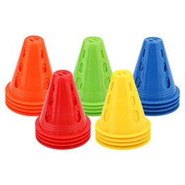 20pcs Soccer Cones, 3.07 Inch Mini Practice Cones Small Field Markers Agility Pylons for Basketball Football Footwork Kids Sports Fitness Indoor Outdoor Training Equipment Accessories (Multicolor)