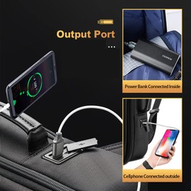 BOPai Intelligent expandable large Smart 15.6 inch Backpack Travel Friendly Water Resistant Anti-Theft Laptop Rucksack with USB Charging Business Laptop Backpack Men Black Multi-Functional