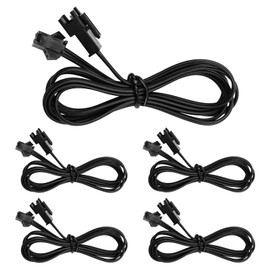 Xuzimaoyi EL Cold Light Sheet Extension Wire, 1 Male to 1 Female EL Wire Extension Cable Line Wire,EL Extension Cables for LED Motorcycle ATV Light Multi-Color neon Strip 1M (5PCS)