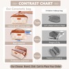 Premium PU Leather Waterproof Makeup Organizer Bag with Dividers,Handle, and