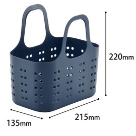 Sanka Sanbassa Soft Basket, Made from Soft Material, Slim Design for Neat Storage, Mini Dotted, Deep Blue, Small Dot Holes Prevent Clothing Damage, Lightweight, Large Capacity, Breathable, Easy to