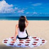 FreedomLook Ladybug Love Comfortable Rounded Beach Pool Picnic Towel Blanket