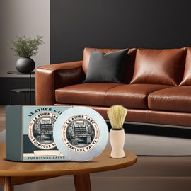 cuoct Furniture Salve with Brush for Leather Wood, 2024 Upgrade Leather Repair Fix and Protect Your Leathers, Furnitures Salve and Brush for Home(1pcs)