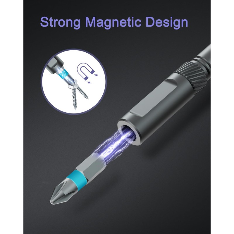 JXTZ 24-in-1 Magnetic Ratchet Screwdriver Set, Multi-Bit Precision Repair Tool
