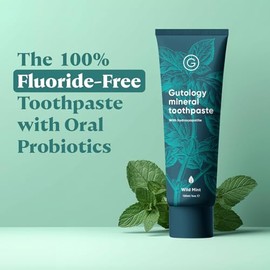 Gutology Mineral Hydroxyaptite Toothpaste 120ml Microbiome Friendly Fluoride Free Toothpaste Suitable for Adults & Children for Sensitive Teeth - Wild Mint