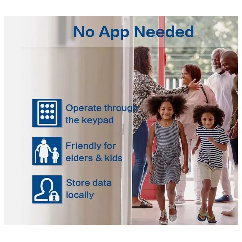 HuTools KS02 Biometric Electronic Keyless Entry Door Deadbolt Lock Oil