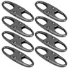Premium 8 Pcs Anti Theft Zipper Clips, Space Gray (Gunmetal),