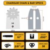 16 Inch Chainsaw Bar & Chain Combo - 3/8" LP