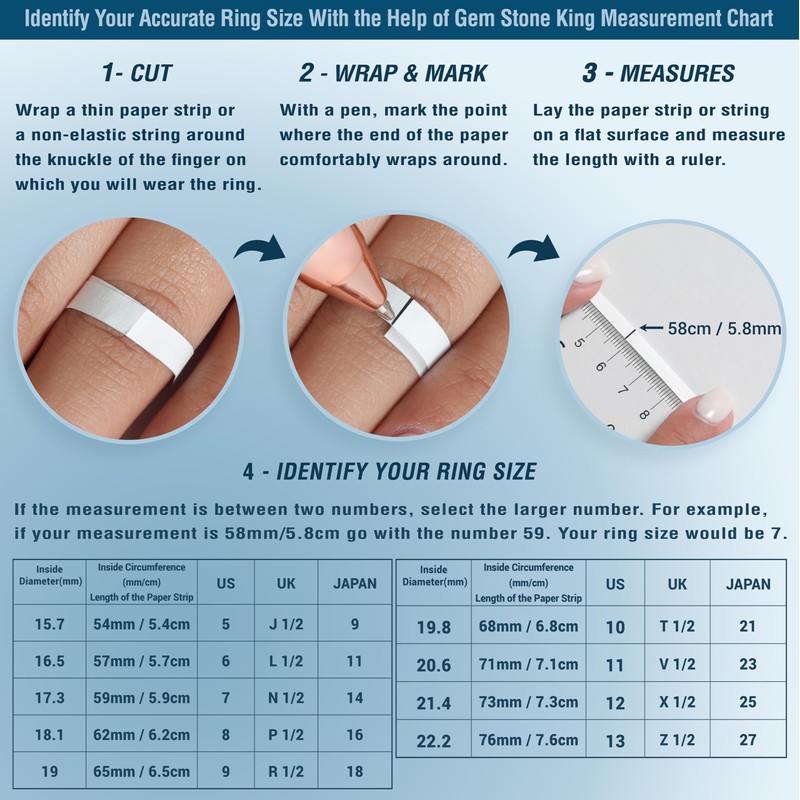 Gem Stone King 1.00 Cttw Anillo de Plata de Ley