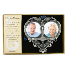 Banberry Designs Memorial Photo Christmas Ornament - Double Picture Opening #2456