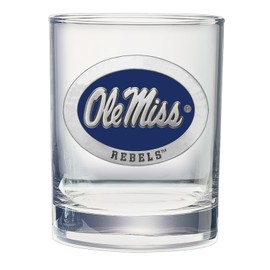 Heritage Pewter Mississippi Double Old Fashion Ole Miss | Double Rocks Glass 14 OZ for Liquor | Expertly Crafted Pewter Glass