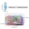 Large Paper Clips, 1.6 Inch, 40mm, 50 Pcs, Multicolored Note