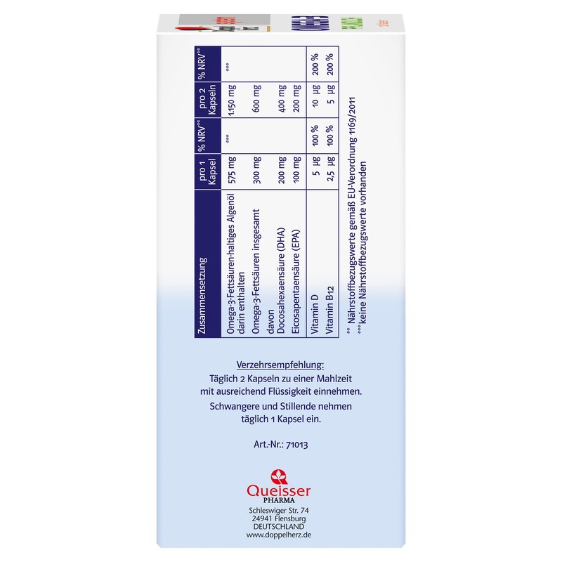 Doppelherz System Omega-3 Plant - Algae Oil - Vitamin D