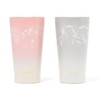Francfranc GS Pair Stainless Steel Tumblers Flower & Leaf