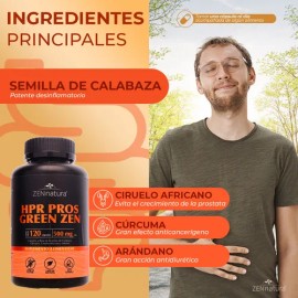 Hpr Pros Green 120 Caps Zen Natura Suplemento Para Prostata Sabor Sin sabor