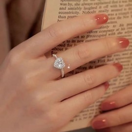 1 Pcs Heart Ring for Women Fashionable Heart-shaped Ring for Women