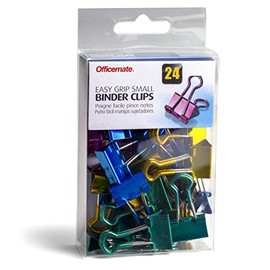 Officemate - Pinzas para carpeta de fácil agarre, metálicas, pequeñas, paquete de 24