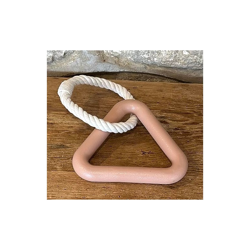Triangle Dog Chew Tug Toy (Brown)