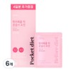 GRN Portable Easy Consumption Diet Single Cargo Cut Pink Pocket 10 sachets + 4 sachets given away, 6 pieces, 30.8g / GRN 휴대용 간편섭취 다이어트 단수화물 컷 분홍이 포켓 10포+4포증정, 6개, 30.8g