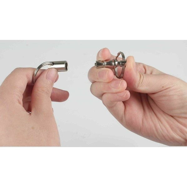 10pc DETACHABLE KEY CHAIN NICKEL PLATED - PULL APART QUICK