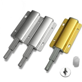 Magnetic Push Latch Door Stop for Cabinets & Kitchen Doors - Single Gold BL11211 100ea