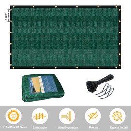 Artpuch 8'X94' Custom Fence Privacy Screen Dark Green Commercial Premeable Shade Cover with Grommets Residential Heavy Duty Fencing, for Chain Link Fence, Patio, Pool, Balcony (We Make Customized)