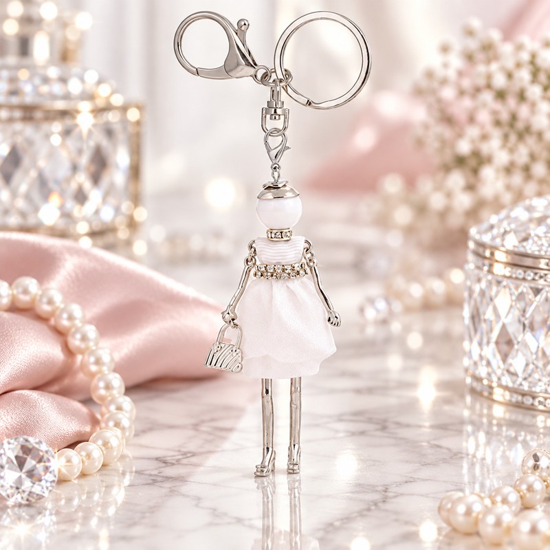 Handmade Tassel Fashionista Doll Keychain for Bags & Keys –