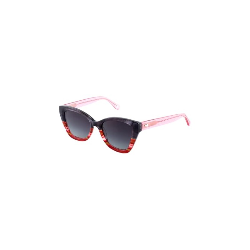 NAIF Women's IZARO Sunglasses, Grey with Jaspeado Red, Large
