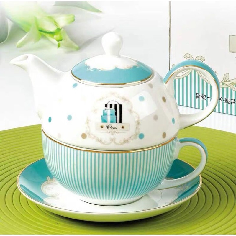 Eplze YBK Tech Euro Style Bone China Tea for One,