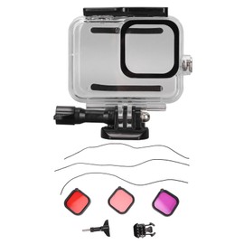 For Go Pro Hero 8 Black Waterproof Case Filter Kit Housing Shell Filter Kit with Pink Red Purple Filters