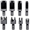 Bestgle Tenon Drill Bit Set 8 Pieces Wood Plug Cutter