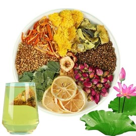 EDVKLNG 90 bags Winter Melon Lotus Leaf Tea,Oil Cleansing Tea,Chrysanthemum Wax Gourd Lotus Leaf Herbal Tea,Lotus Flower Hawthorn Dried Orange Peel Rose (3pcs)