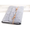 Calendar, A5 notebook, grey, felt leather book cover, retro vintage
